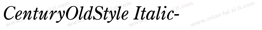 CenturyOldStyle Italic字体转换